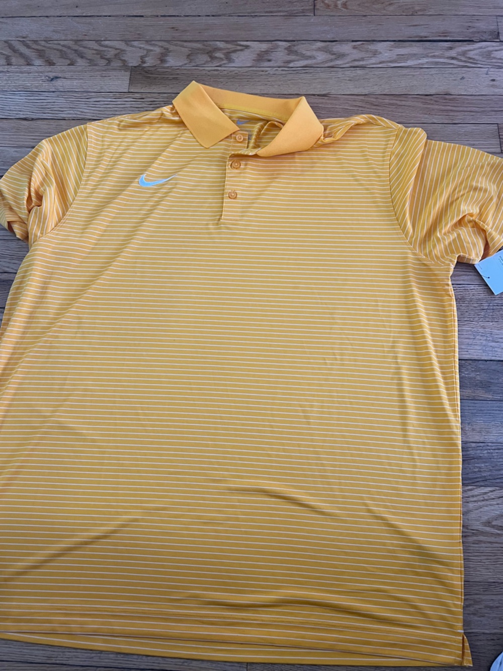 Nike Men’s Yellow Pinstripe Polo xxl men